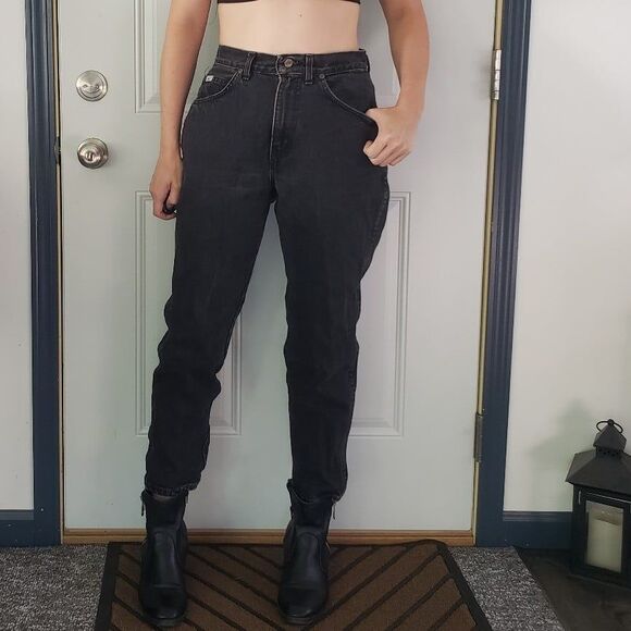 90s Black‎ Chic Mom Jeans - Picture 1 of 4